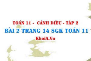 Bài 2 trang 14 Toán 11 tập 2 Cánh Diều